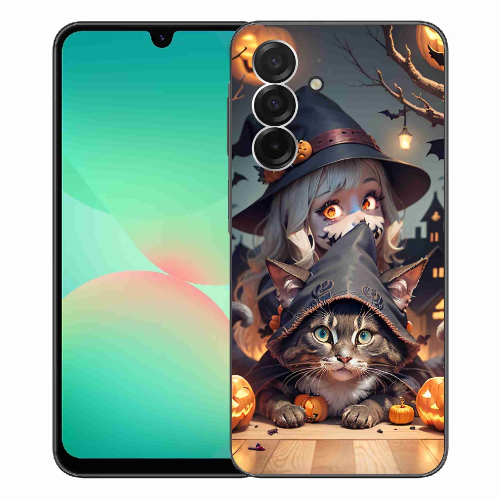 Zselés borítás mmCase Samsung Galaxy A26 5G - boszorkány macskával