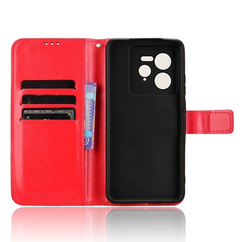 Őrült könyv tok a Realme GT 7 Pro 5G számára - piros