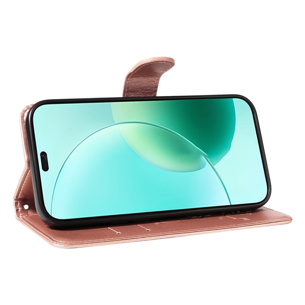 Virágok könyvtáska Honor 400 Lite-hoz - rózsaarany