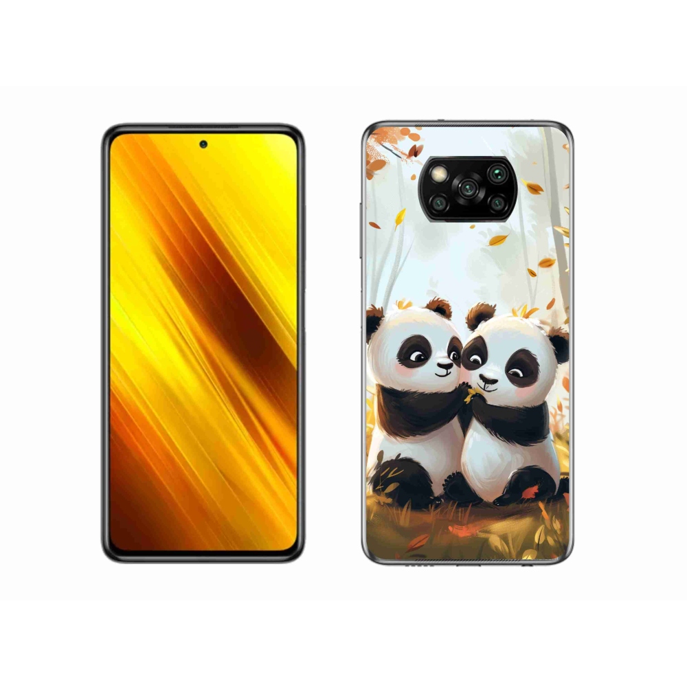 Gél borítás mmCase a Xiaomi Poco X3 Pro számára - pandák
