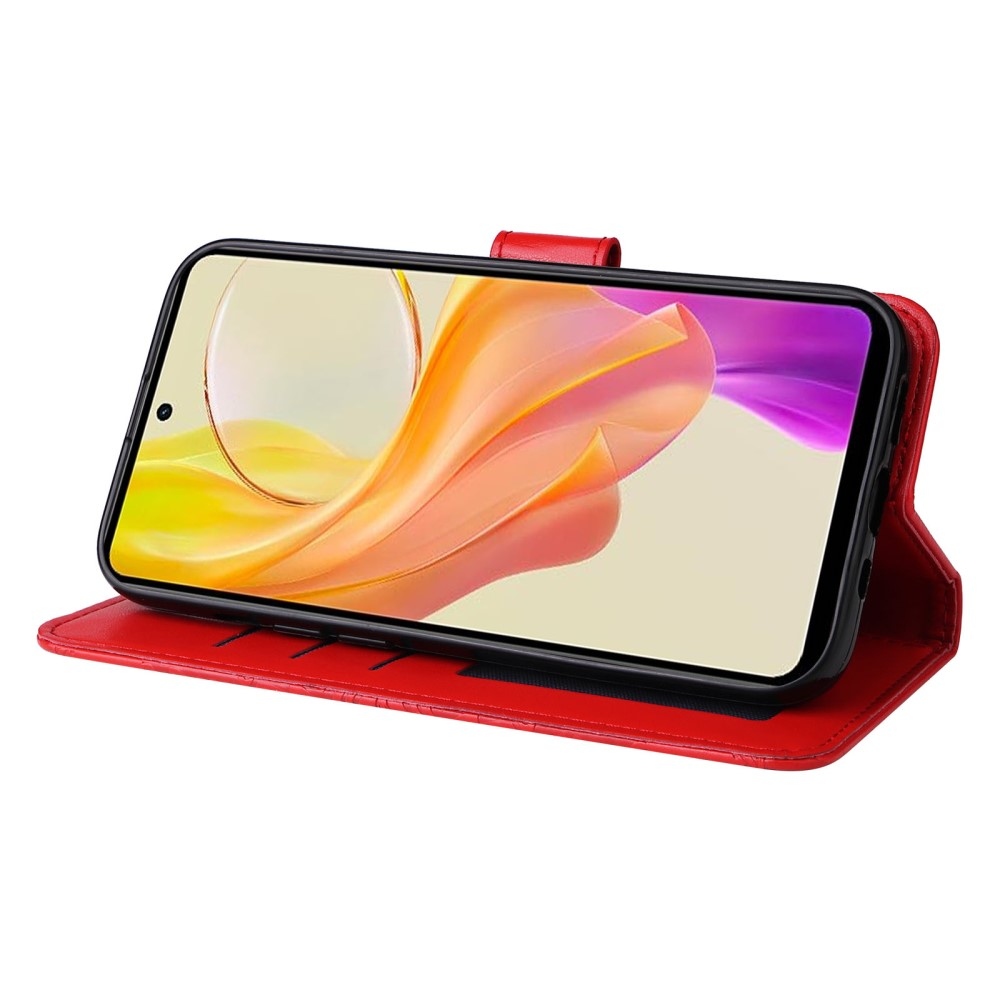 Napraforgó könyvtáska Vivo Y36-hoz - piros