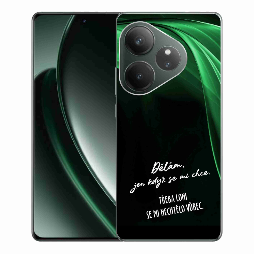 Gél borító mmCase a Realme GT 6 5G/GT 6T 5G számára - vicces szöveg 12 fekete háttérrel