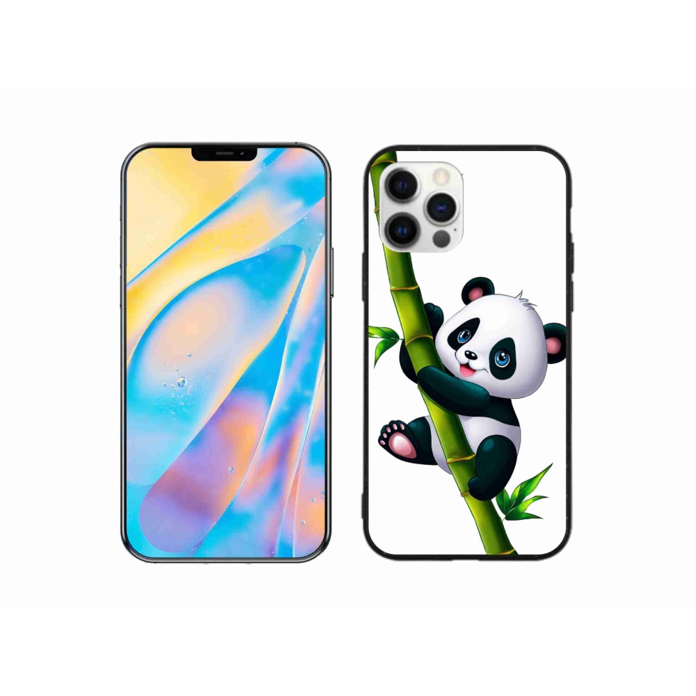 Zselés borítás mmCase iPhone 12 készülékhez - panda bambuszon