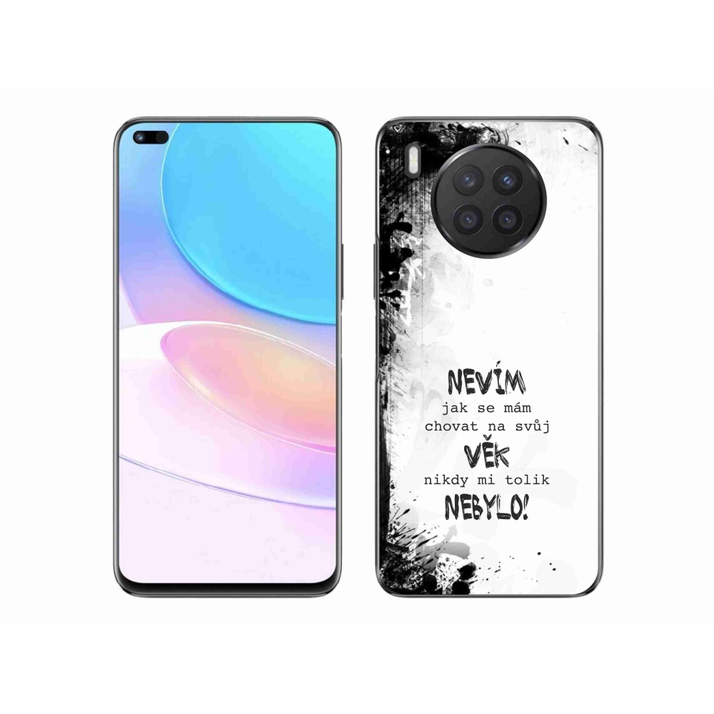 Gél borító mmCase a Honor 50 Lite készülékhez - vicces szöveg 14 fehér háttér