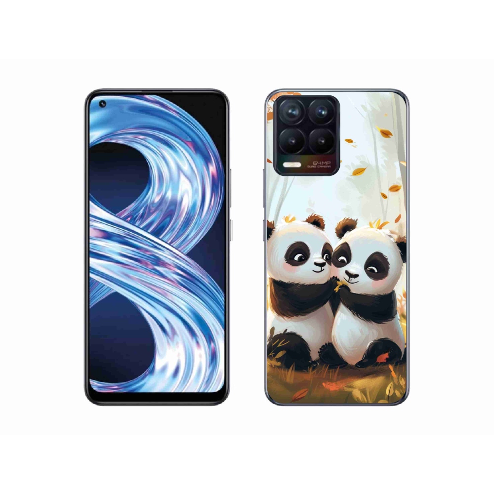 Gél borítás mmCase a Realme 8 Pro-hoz - pandák