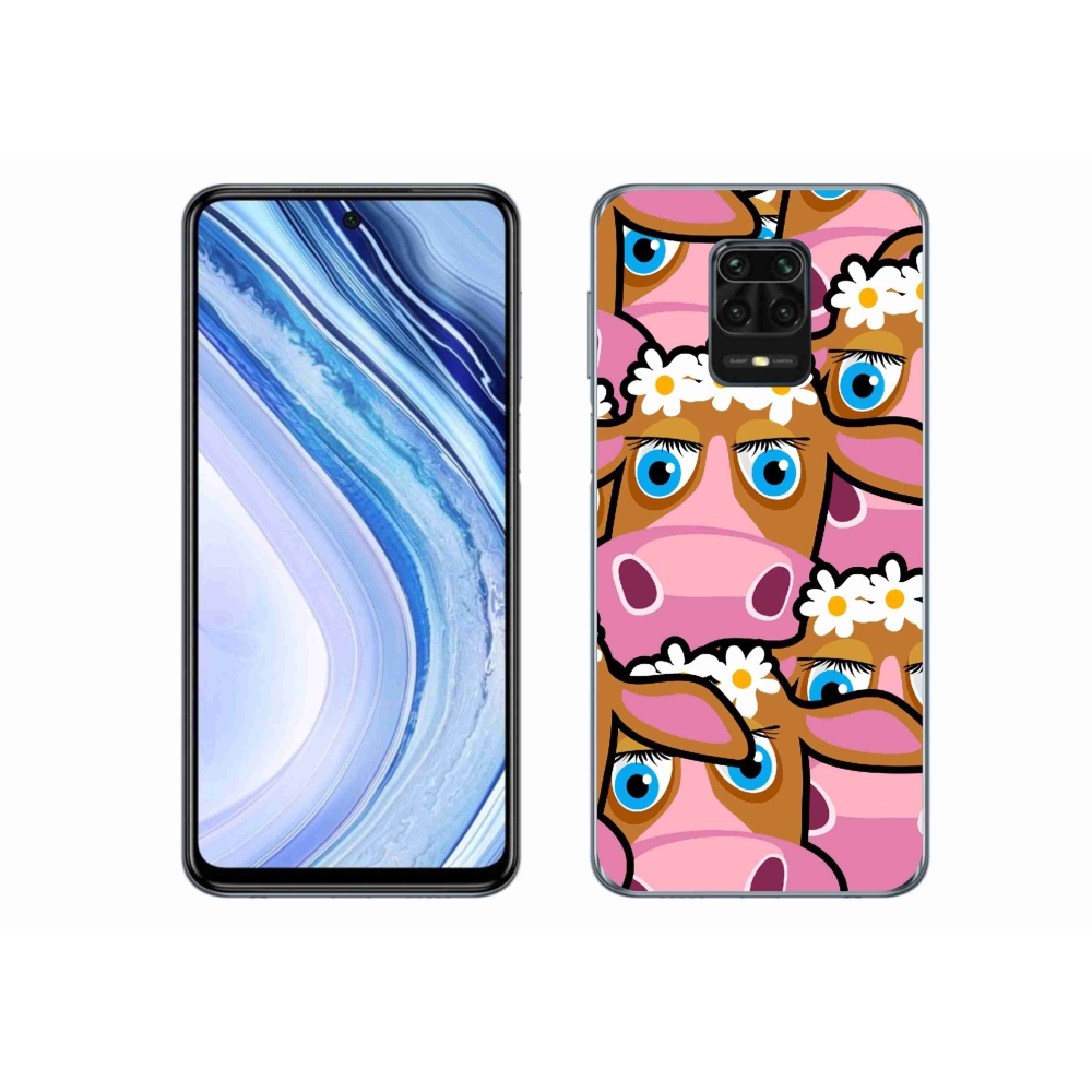 Gél borító mmCase a Xiaomi Redmi Note 9S-hez - rajzfilm tehenek