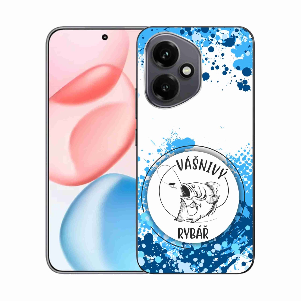 Gél borító mmCase a Honor 400-hoz - szenvedélyes halász fehér háttérrel