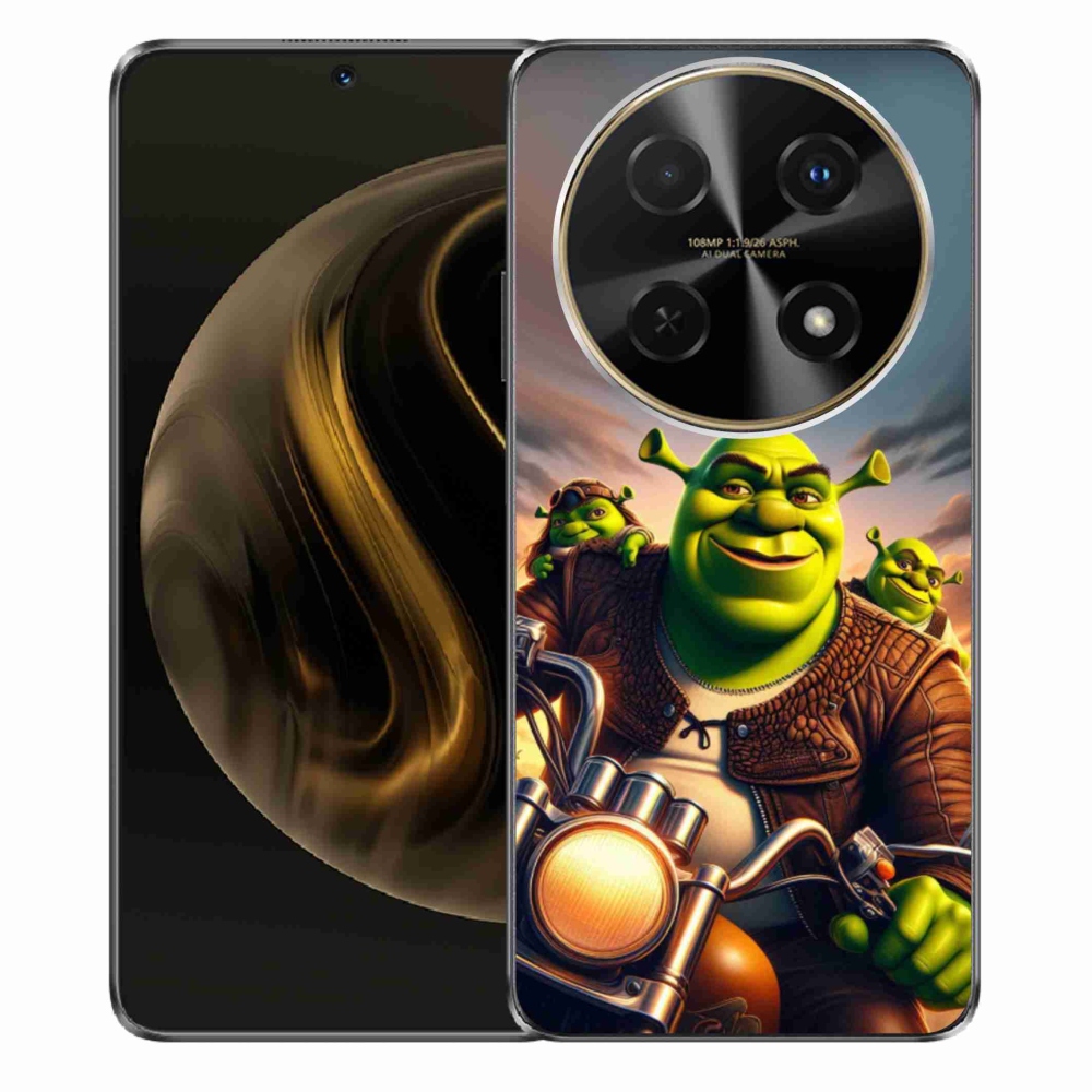 Gél borítás mmCase a Huawei Nova 12i számára - Shrek egy motorkerékpáron