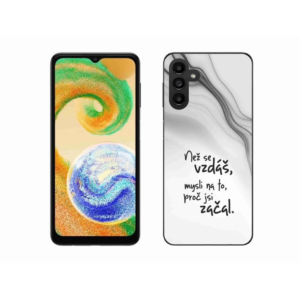 Zselés borítás mmCase Samsung Galaxy A04s (164.7x76.7x9.1mm) - idézet 2 fehér háttér