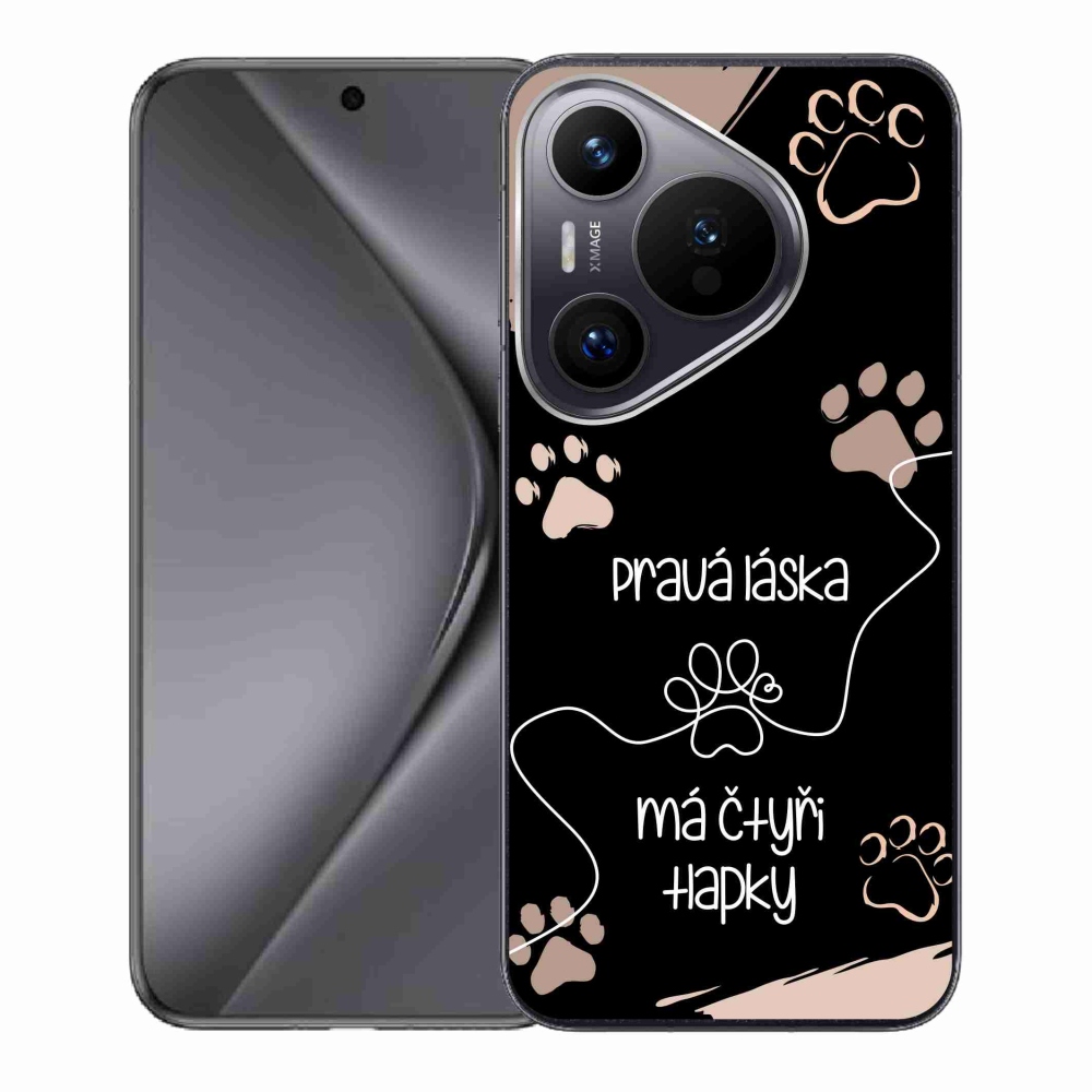 Gél borító mmCase a Huawei Pura 70 készülékhez - kutya motívum 1 fekete háttér