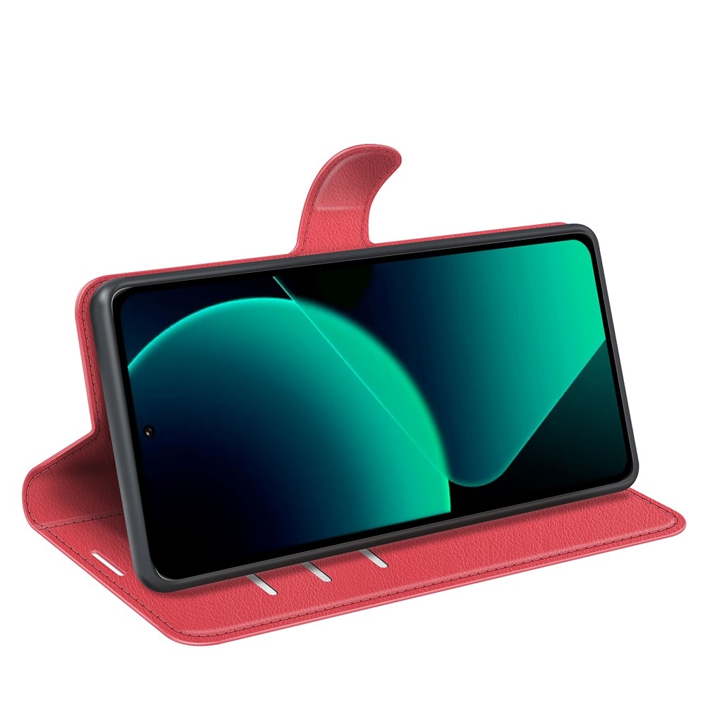 Litchi könyv tok Xiaomi 13T/13T Pro-hoz - piros