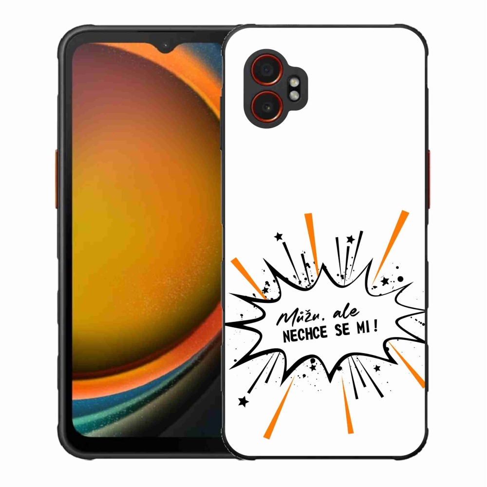 Gél borító mmCase Samsung Galaxy Xcover 7 Pro - vicces szöveg 11 fehér háttér