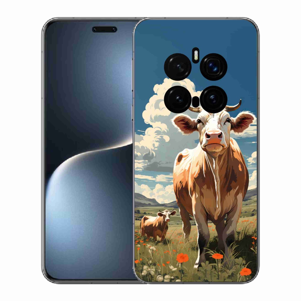 Zselés borítás mmCase a Honor Magic 7 Pro 5G számára - tehenek a réten