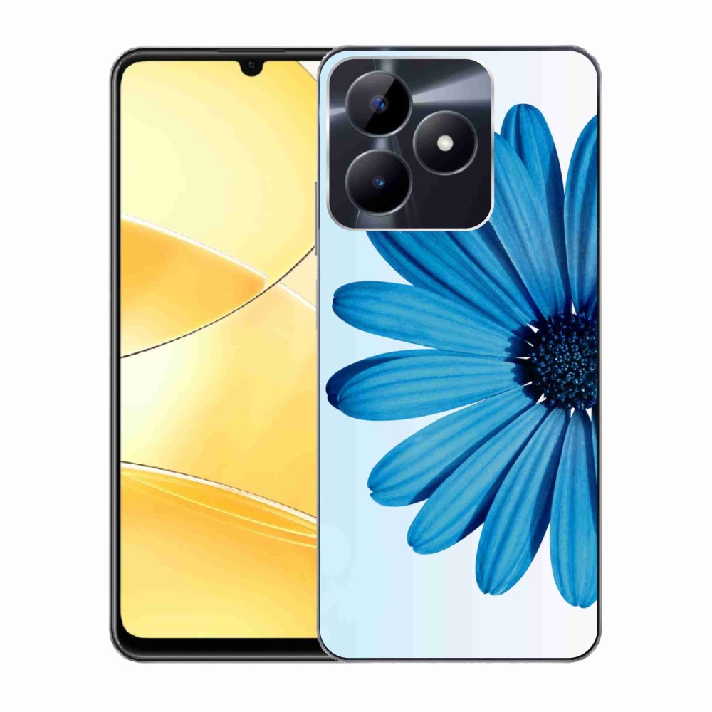 Gél tok mmCase a Realme C51/C53 készülékhez - kék színű margaréta