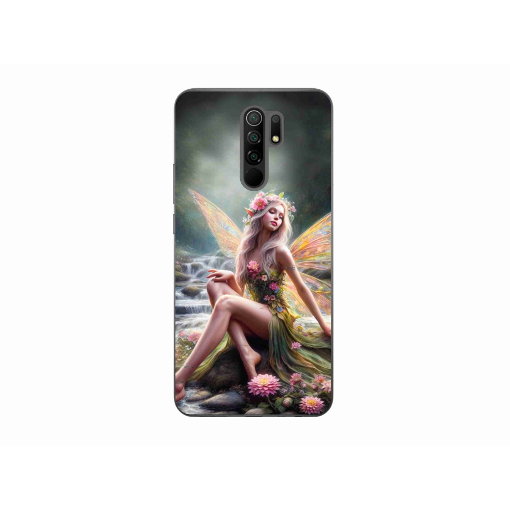 Gél borító mmCase a Xiaomi Redmi 9 - pillangó nő 1