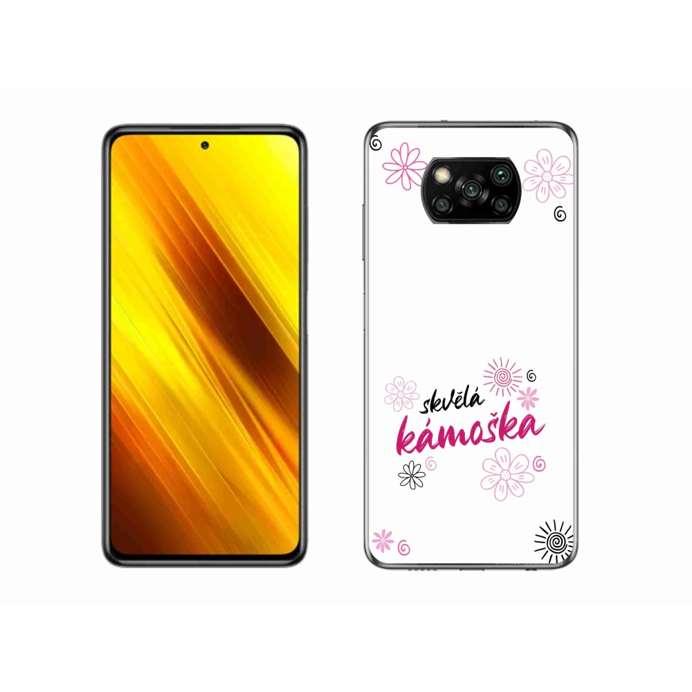 Gél borító mmCase a Xiaomi Poco X3-on - nagyszerű haver fehér háttérrel