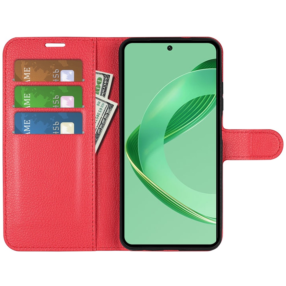 Litchi könyv tok Huawei Nova 12 SE-hez - piros