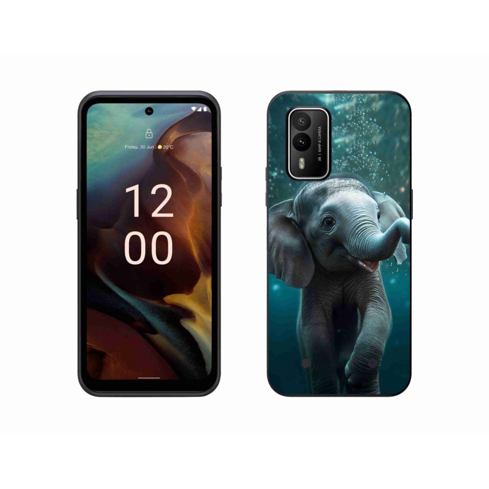 Zselés borítás mmCase a Nokia XR21 készülékhez - elefánt a víz alatt