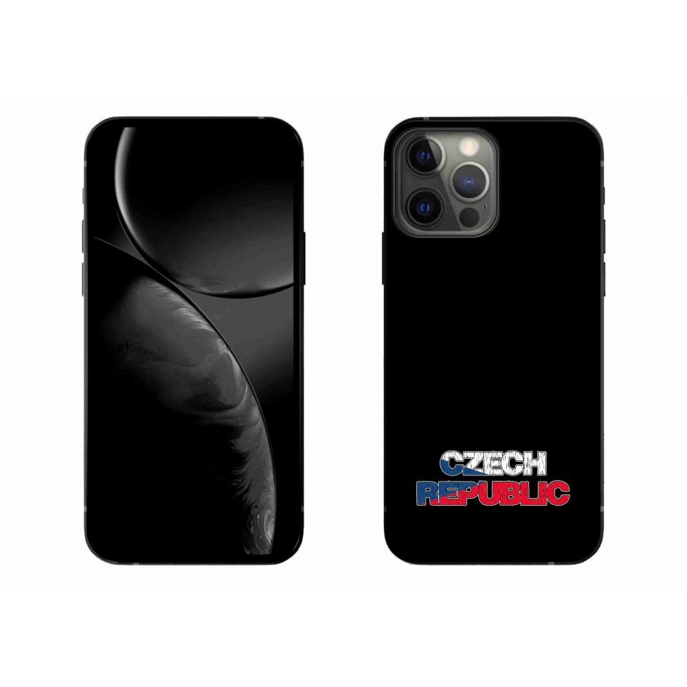 Zselés borítás mmCase iPhone 13 Pro Max 6.7 - Csehország fekete háttérrel