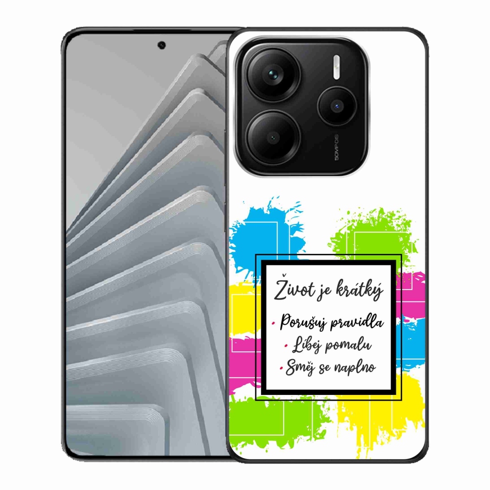 Gél borítás mmCase a Xiaomi Redmi Note 14 5G számára - Idézet 5 fehér háttér