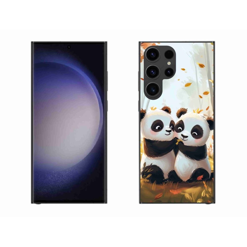 Zselés borítás mmCase Samsung Galaxy S23 Ultra 5G - pandák