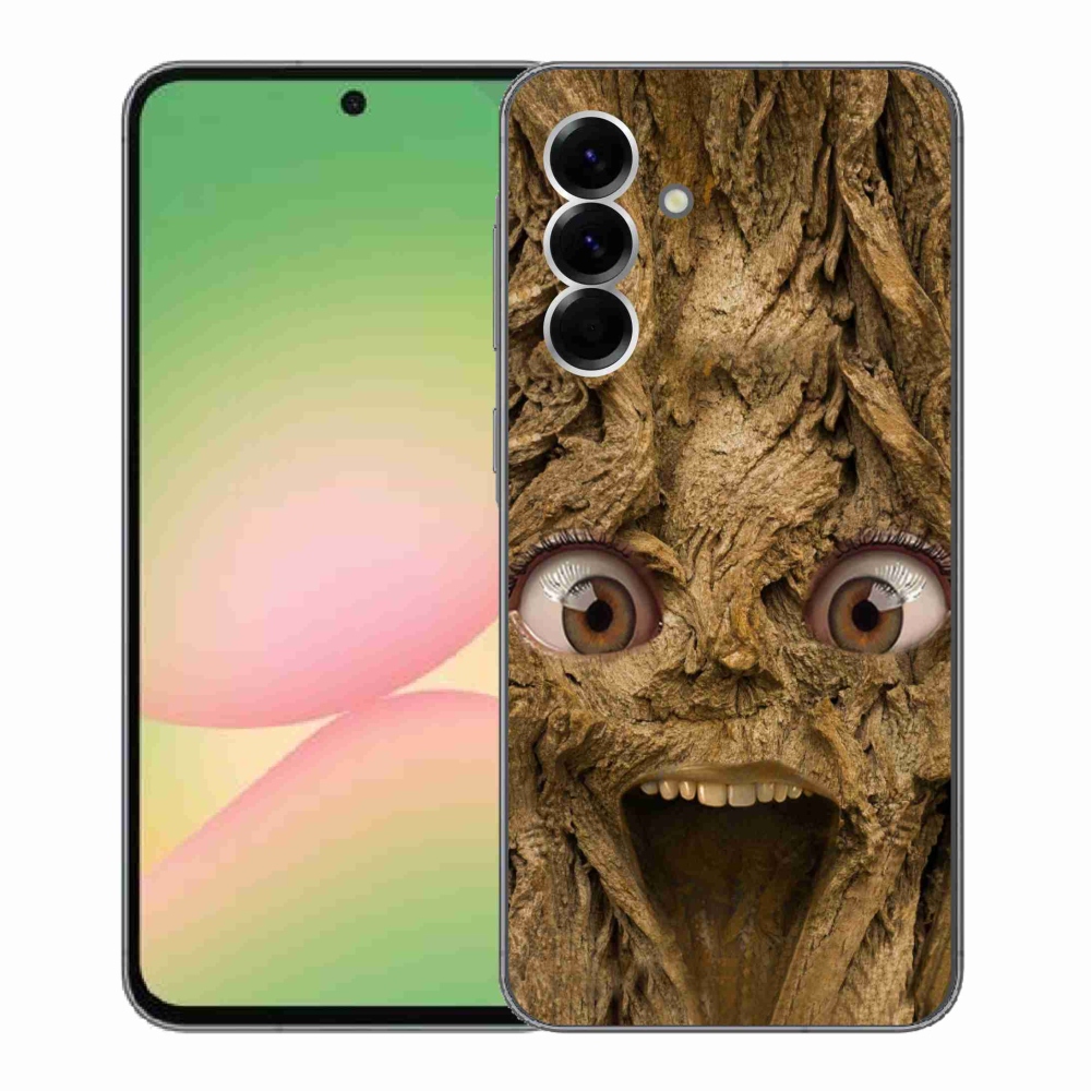 Gél borítás mmCase Samsung Galaxy A56 5G - vidám fa szemekkel