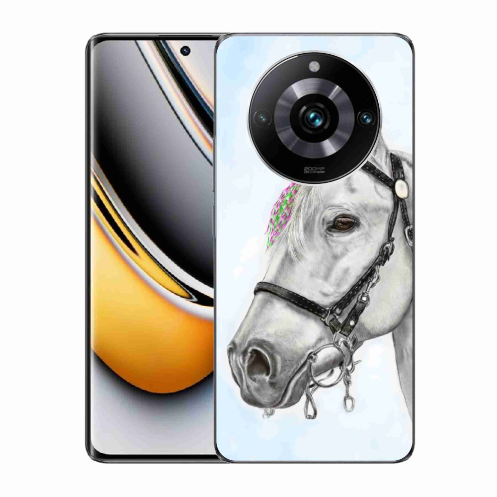 Zselés borítás mmCase a Realme 11 Pro/11 Pro+ készülékhez - fehér ló 1