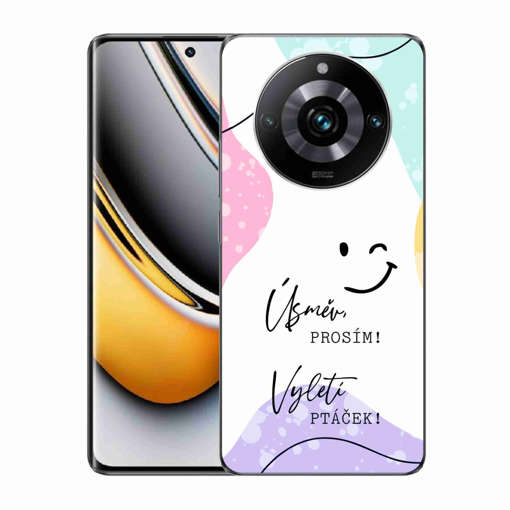 Gél borító mmCase a Realme 11 Pro/11 Pro+ készülékhez - vicces szöveg 4 fehér háttérrel