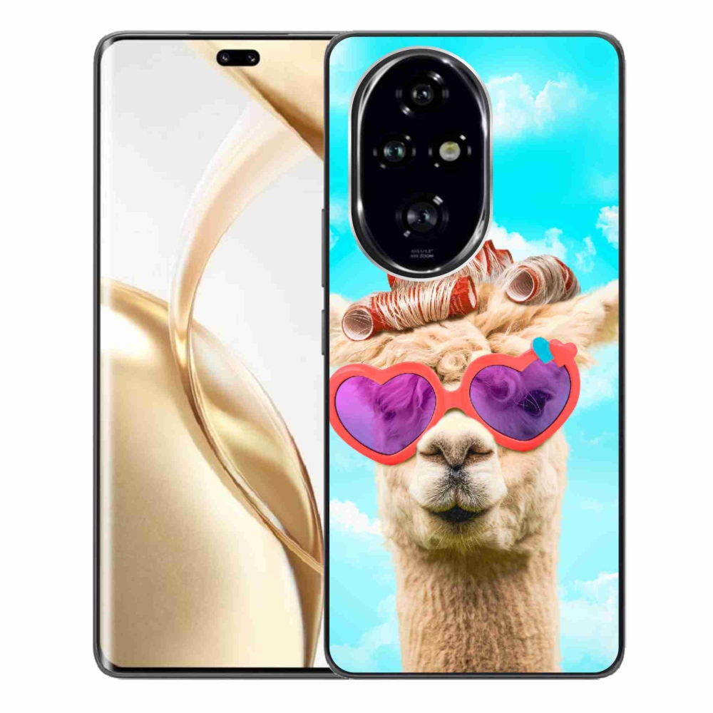 Zselés borítás mmCase a Honor 200 Pro 5G számára - szemüveges láma