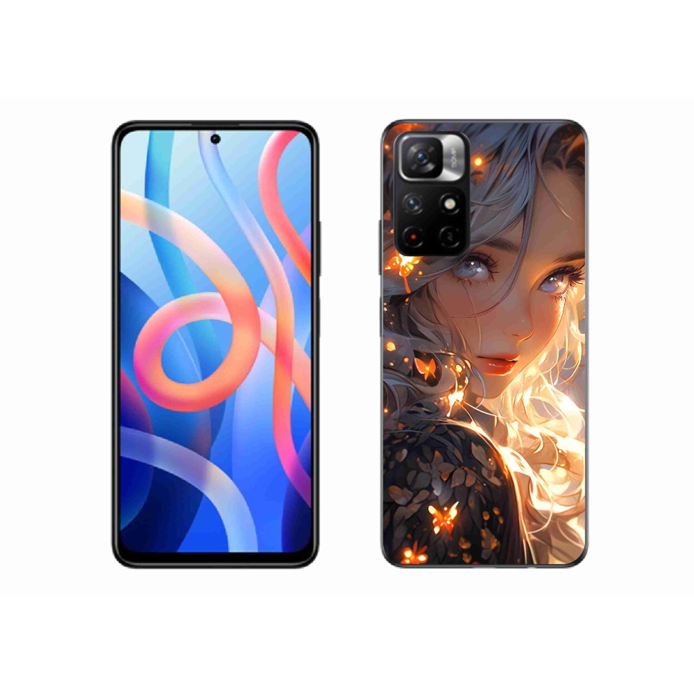 Gél borító mmCase a Xiaomi Redmi Note 11S 5G-hez - lány és pillangók