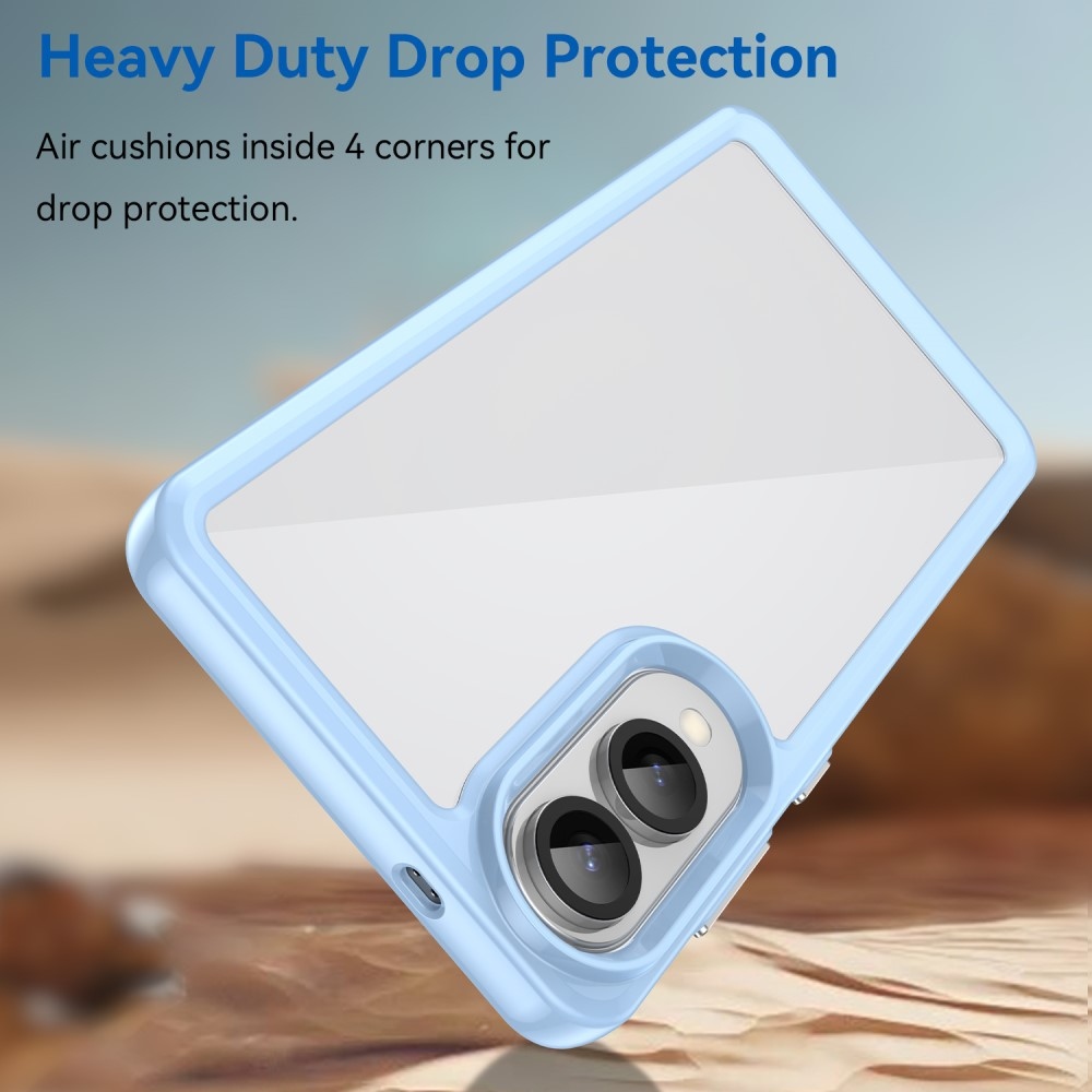 Gél tok kemény hátlappal Samsung Galaxy S25 Edge készülékhez - kék