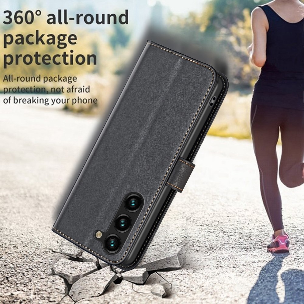 BNF könyvtáska Samsung Galaxy S25+ készülékhez - fekete