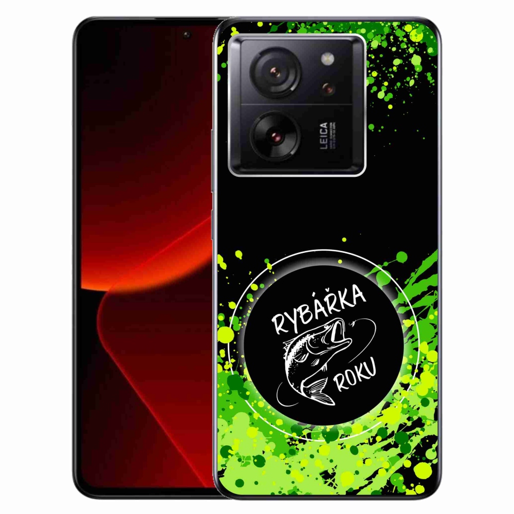 Gél borítás mmCase a Xiaomi 13T/13T Pro számára - az év horgásza fekete háttérrel