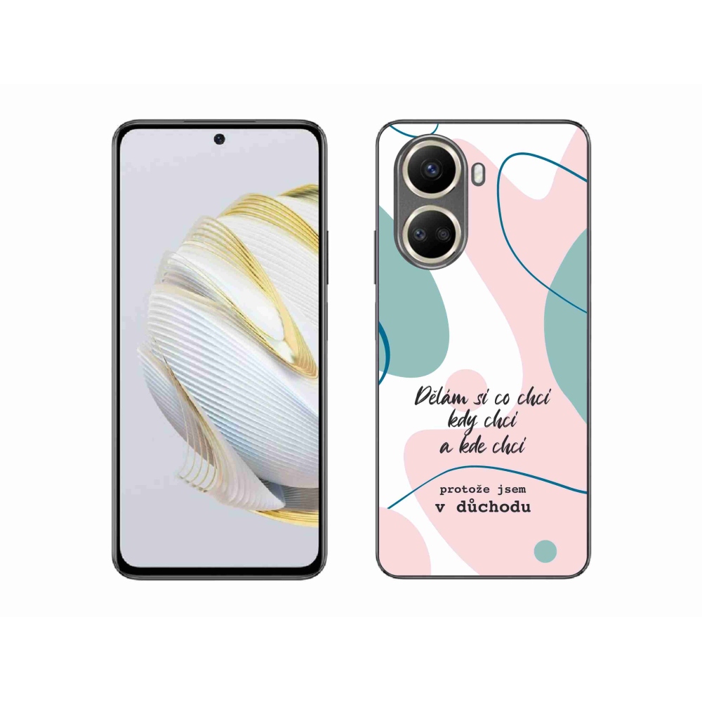 Gél borító mmCase a Huawei Nova 10 SE-hez - vicces szöveg 10 fehér háttérrel