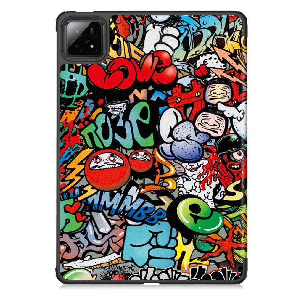Patty intelligens pozicionáló tok Xiaomi Pad 7/7 Pro táblagéphez - graffiti