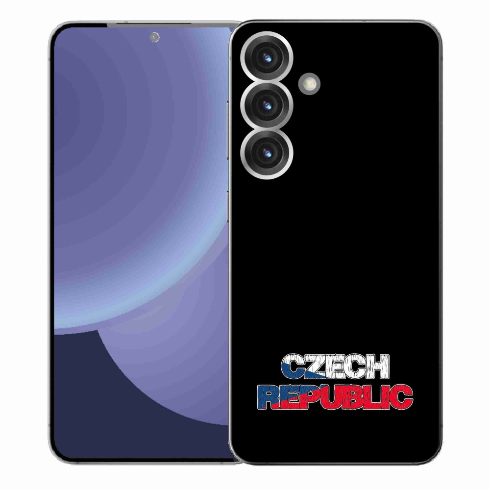 Gél borítás mmCase Samsung Galaxy S25+ - Csehország fekete háttérrel