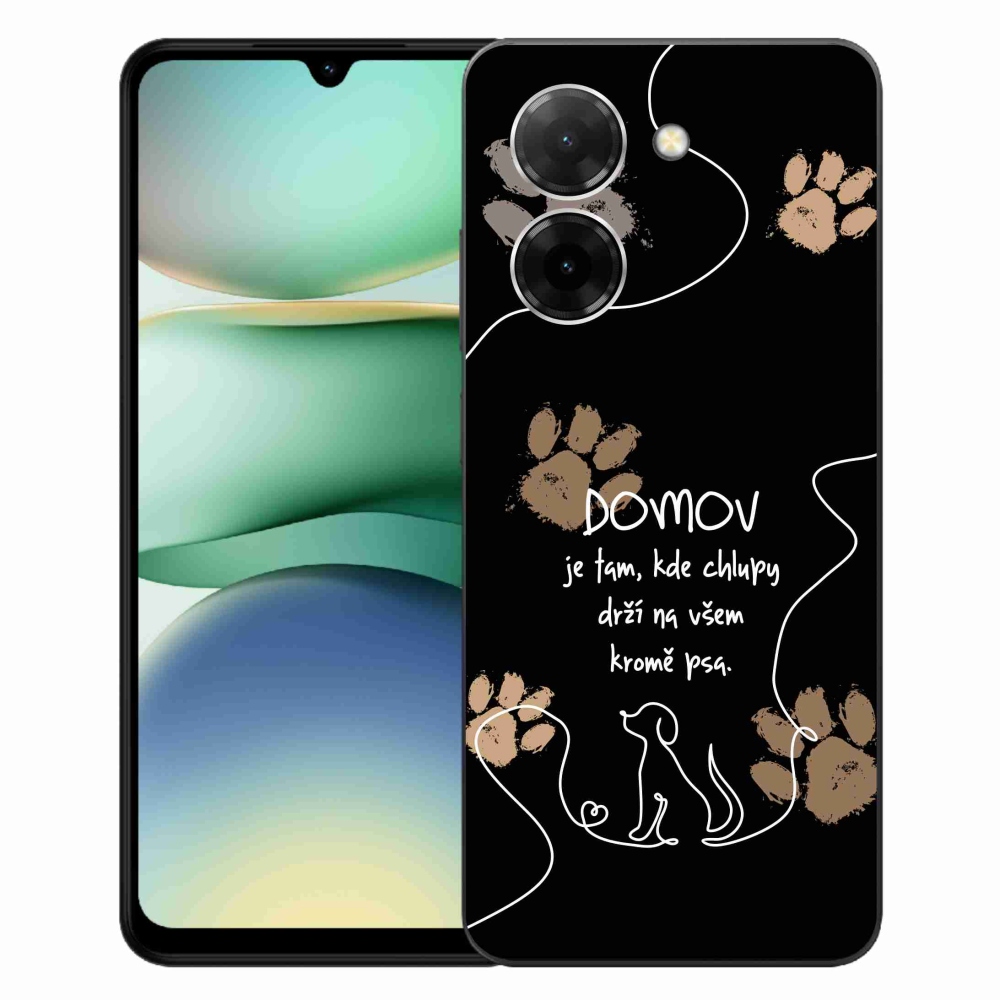 Gél borító mmCase a Xiaomi Redmi A5 (171.7x77.8x8.3mm) - kutya motívum fekete háttérrel