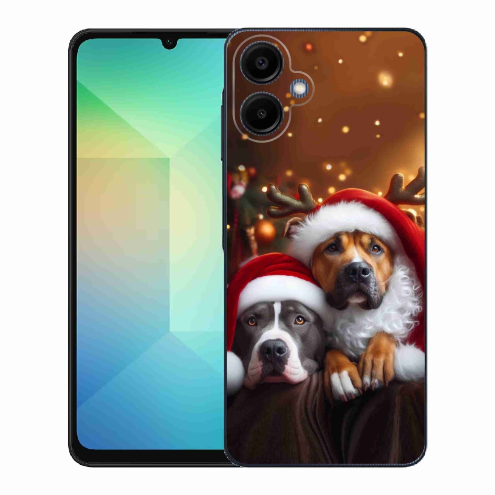 Gél borító mmCase Samsung Galaxy A06 4G - Karácsonyi kutyák