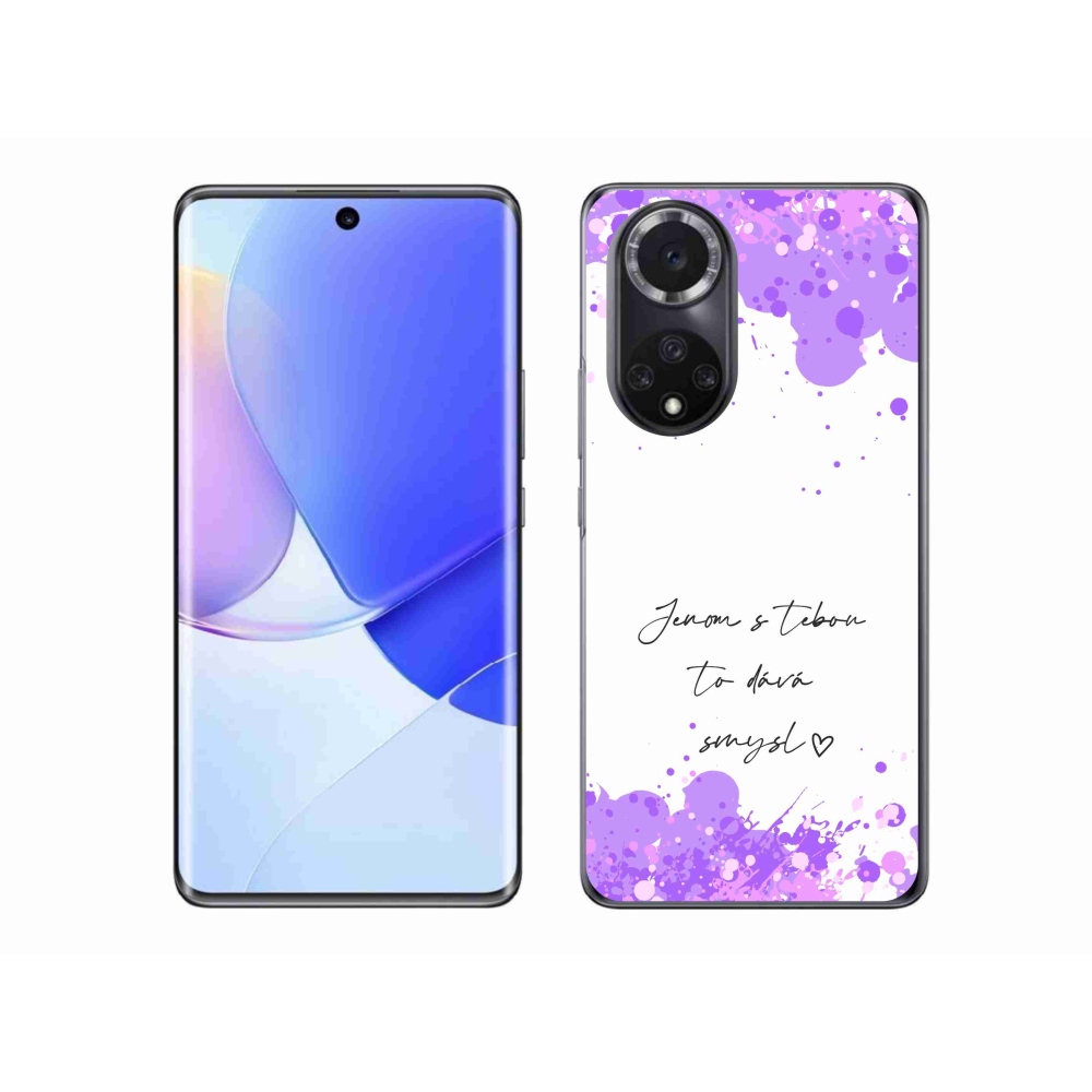 Gél borító mmCase a Huawei Nova 9 - szerelem szöveg fehér háttérrel