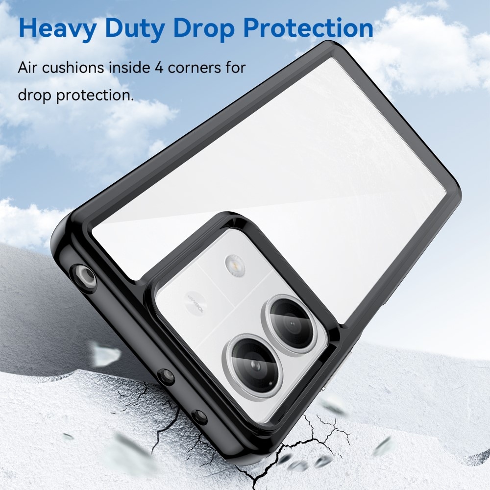 Gél tok rögzített hátlappal a Xiaomi Redmi Note 13 5G készülékre - fekete