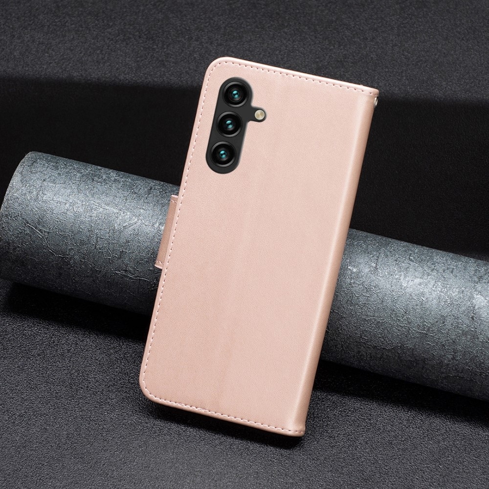 Pillangó könyv tok Samsung Galaxy A15 4G/5G készülékhez - rózsa arany