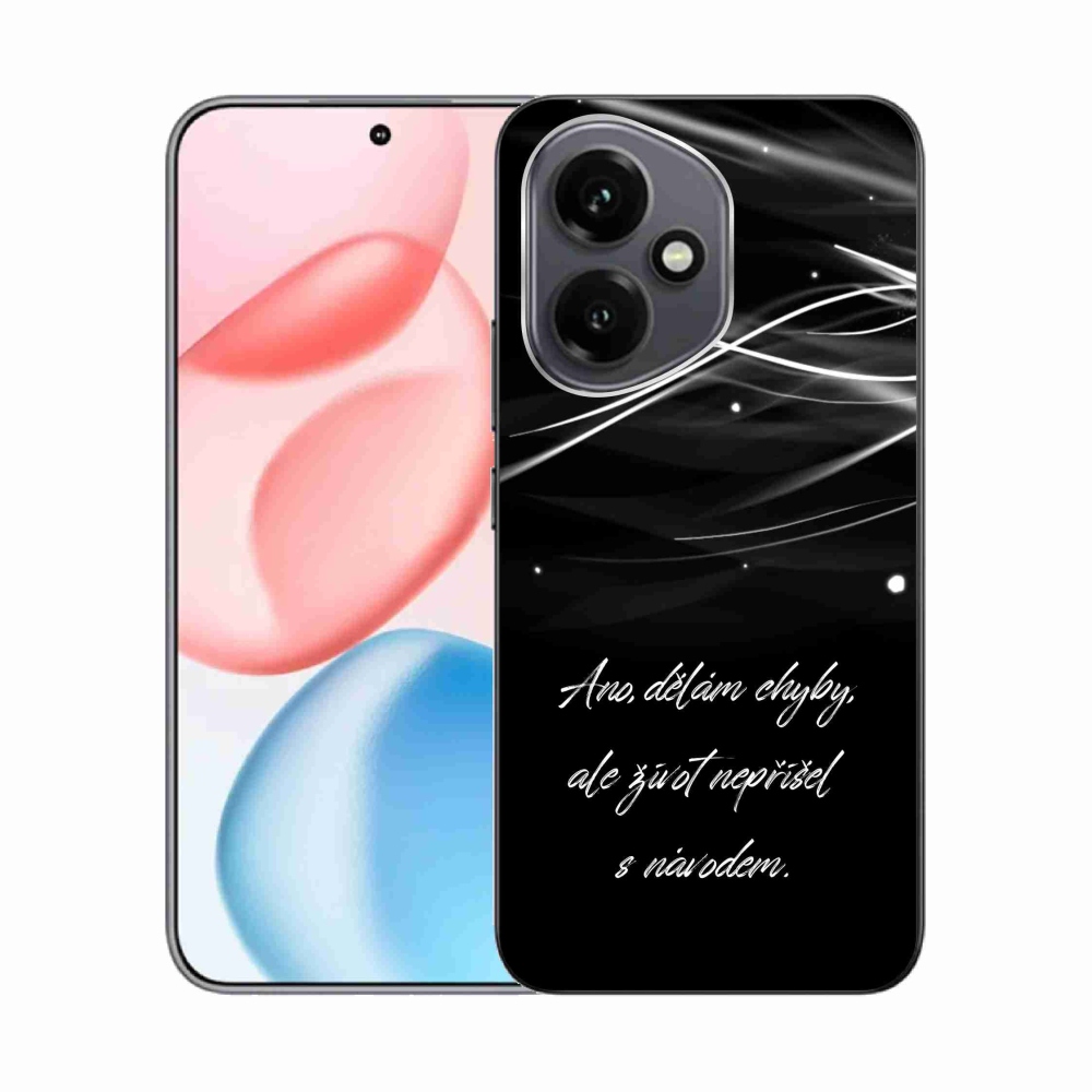 Zselés borító mmCase a Honor 400-hoz - idézet fekete háttérrel