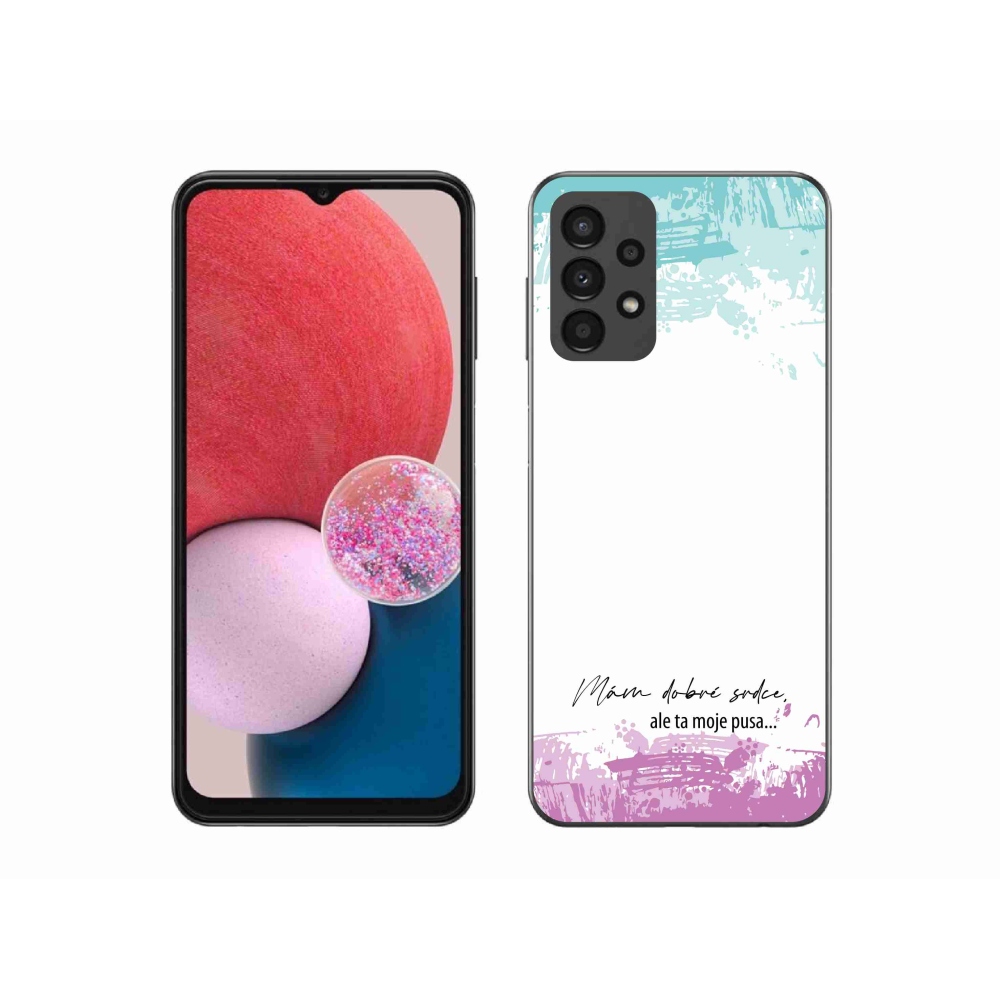 Gél borító mmCase Samsung Galaxy A13 4G - vicces szöveg 3 fehér háttérrel