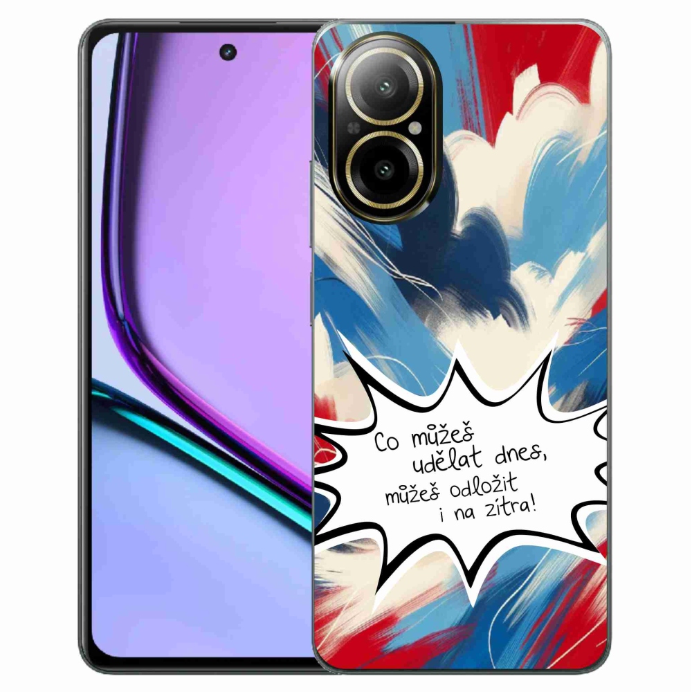 Gél borító mmCase a Realme C67 készülékhez - vicces szöveg 9 fehér háttér