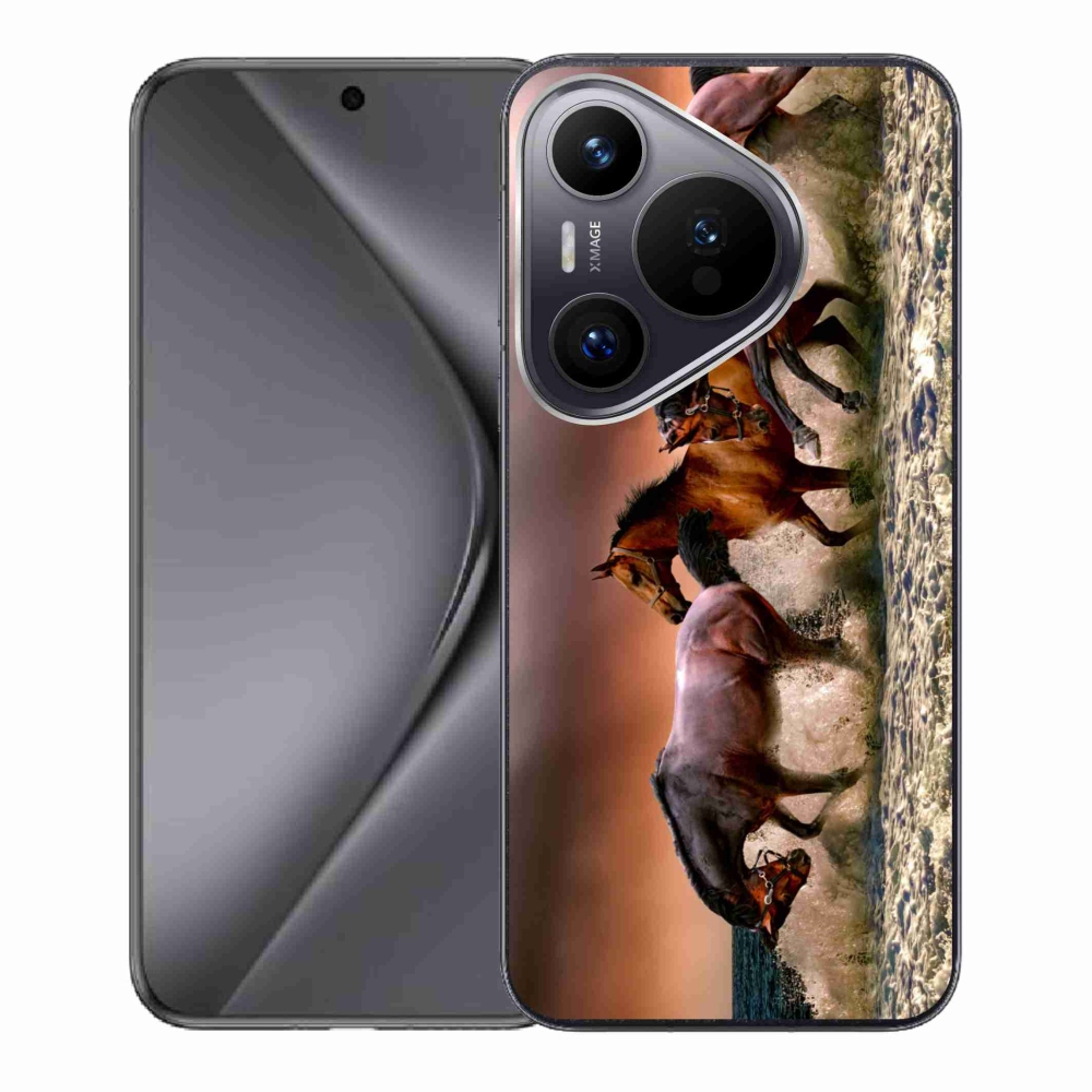 Gél tok mmCase a Huawei Pura 70 készülékhez - lovak 1