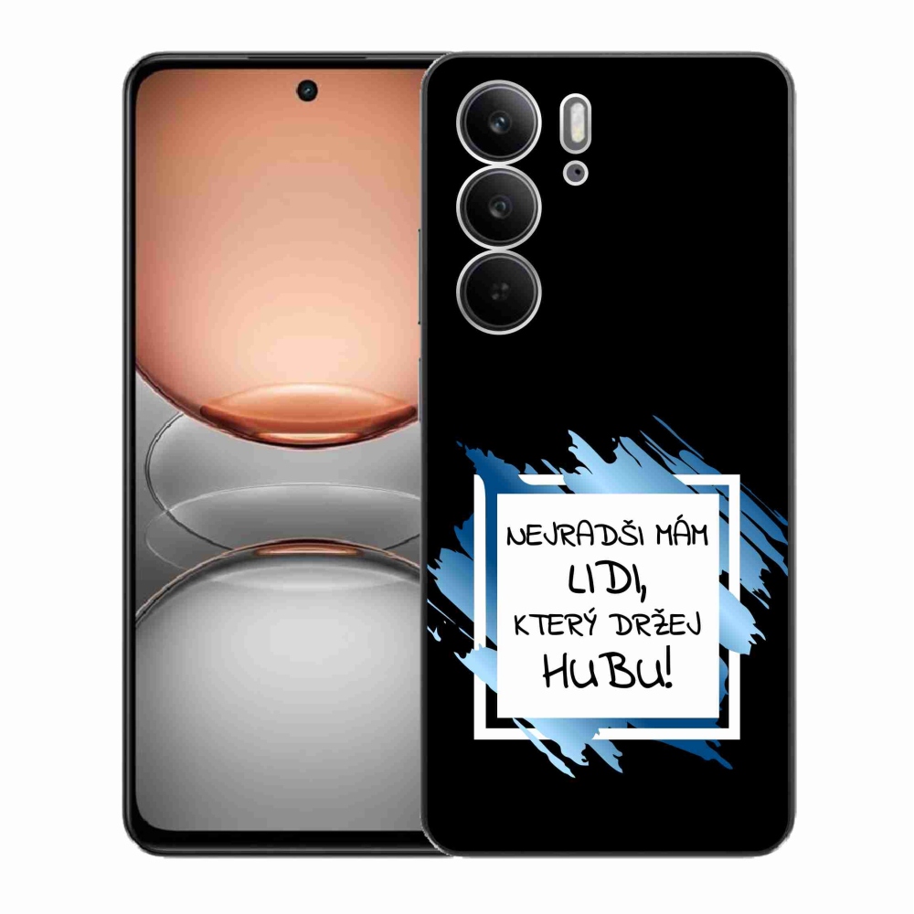 Gél borító mmCase a Realme C75 készülékhez - vicces szöveg 7 fehér és fekete háttérrel