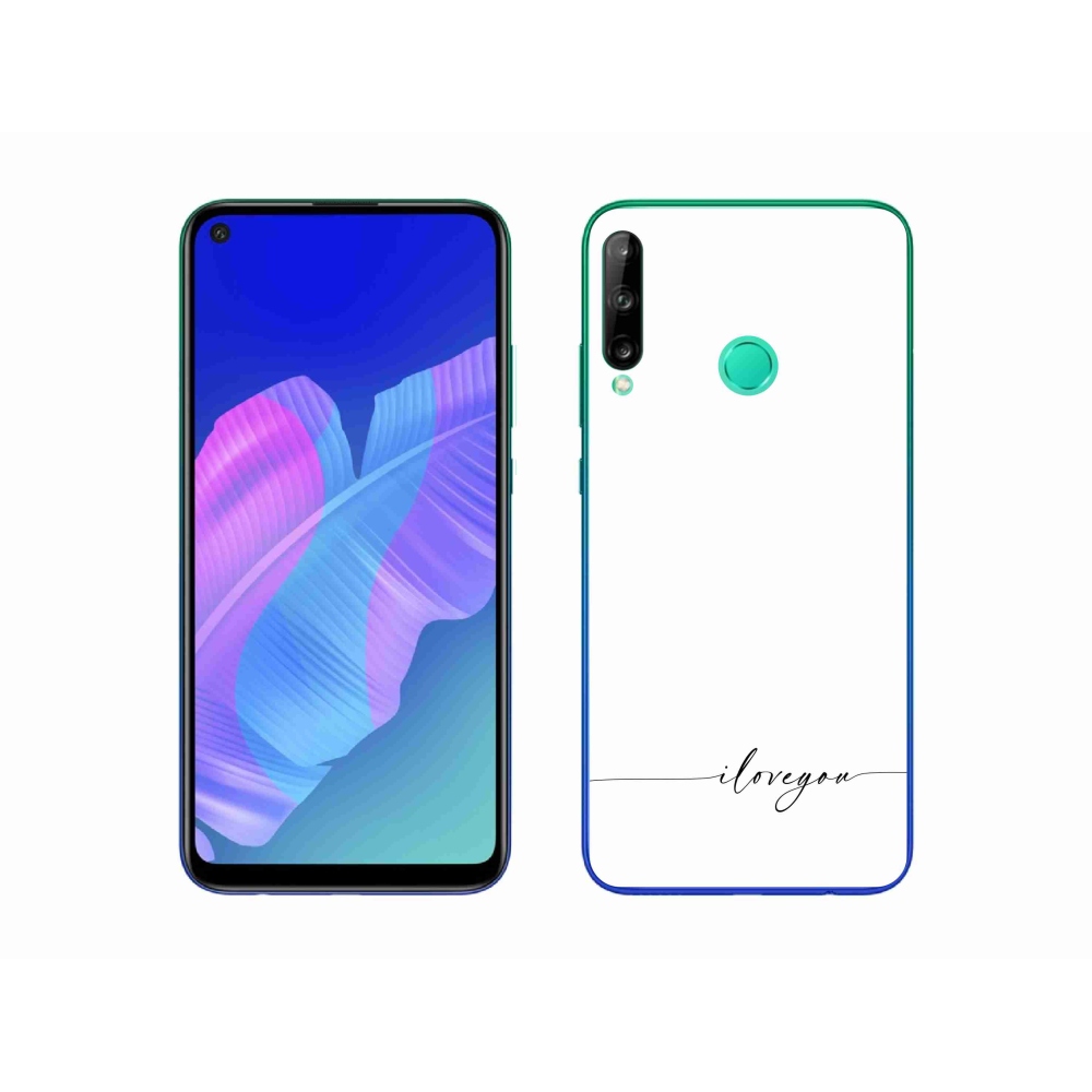 Gél borító mmCase a Huawei P40 Lite E - I love you fehér háttérrel