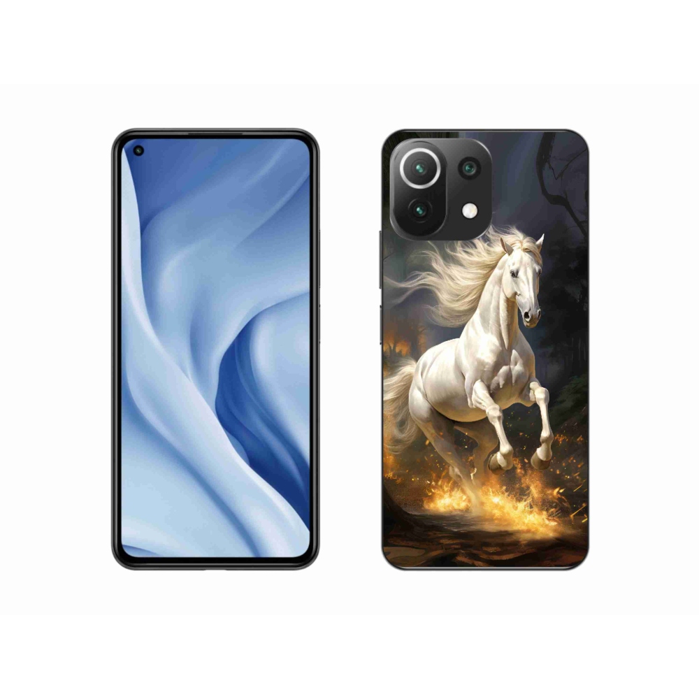 Gél borítás mmCase a Xiaomi 11 Lite 5G NE-hez - fehér ló 2
