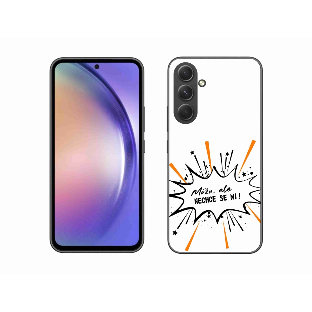 Gél borító mmCase Samsung Galaxy A54 5G - vicces szöveg 11 fehér háttér