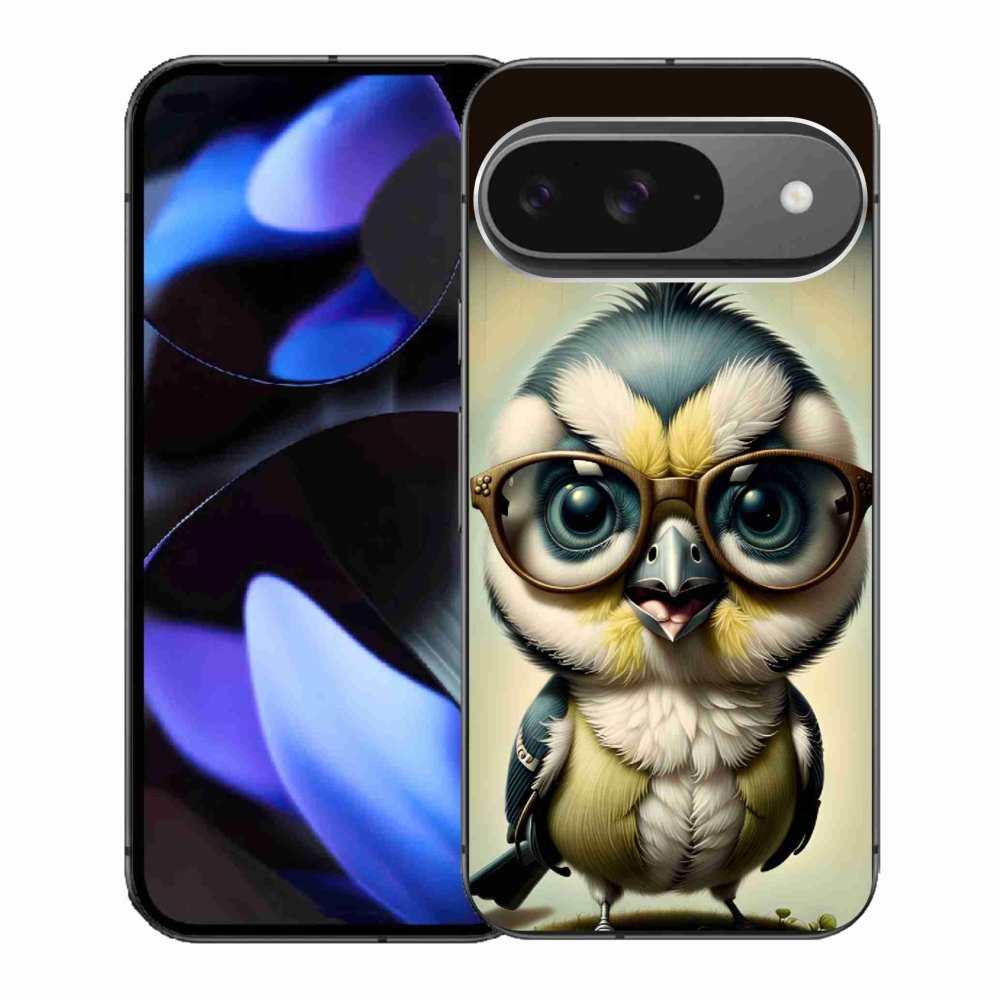 Zselés borítás mmCase a Google Pixel 9/9 Pro számára - kölyök szemüveggel